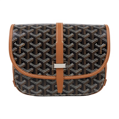 高雅德 GOYARD Belvédère PM 小型 馬鞍包 肩背包 斜背包 BELVE3PMLTY 焦糖黑BELVEDERE PM 防塵袋/購買證明