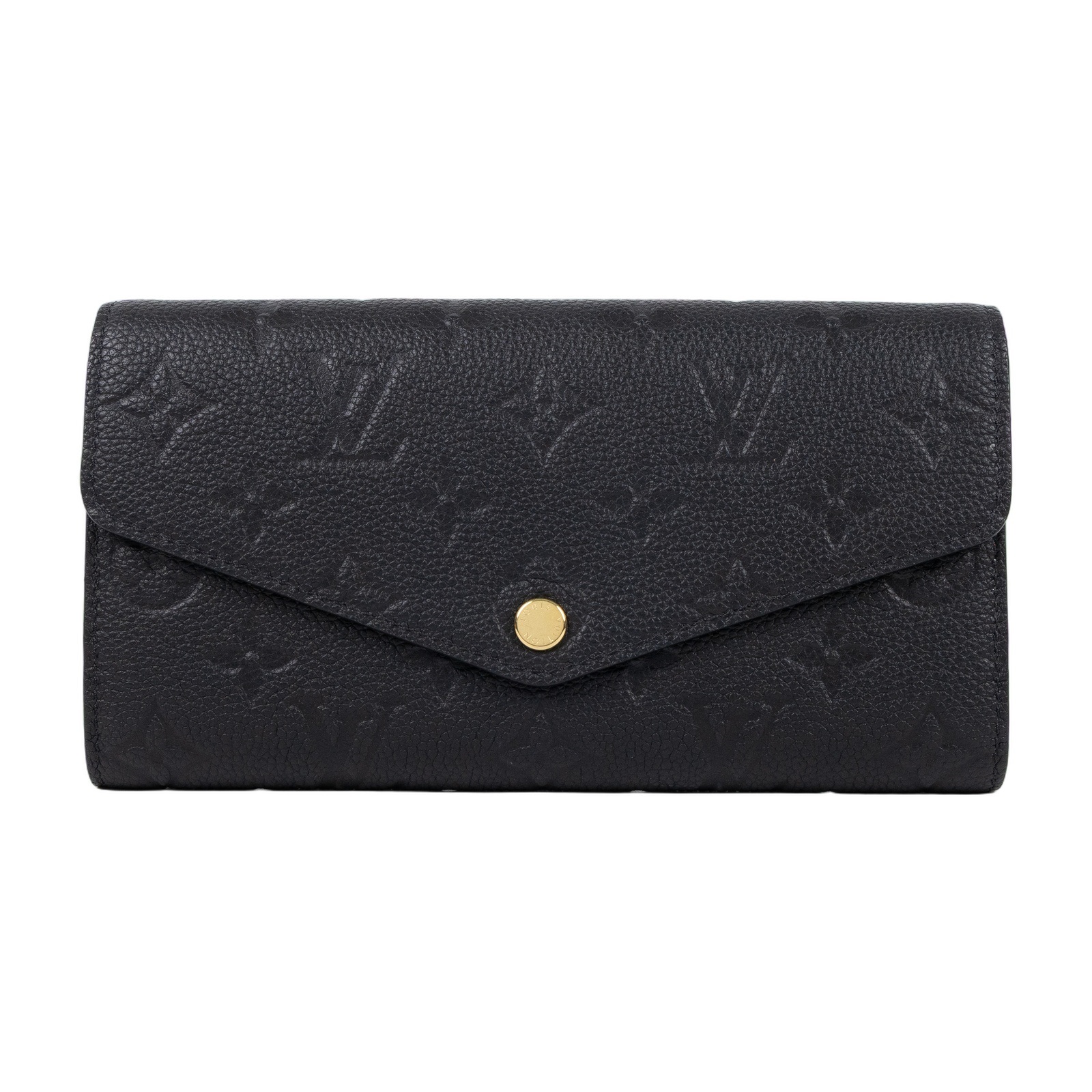 路易威登 LOUIS VUITTON Sarah 錢包 壓花牛皮 黑色 M82257 晶片款 黑Sarah 錢包 原廠盒子/防塵袋