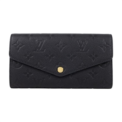 路易威登 LOUIS VUITTON Sarah 錢包 壓花牛皮 黑色 M82257 晶片款 黑Sarah 錢包 原廠盒子/防塵袋