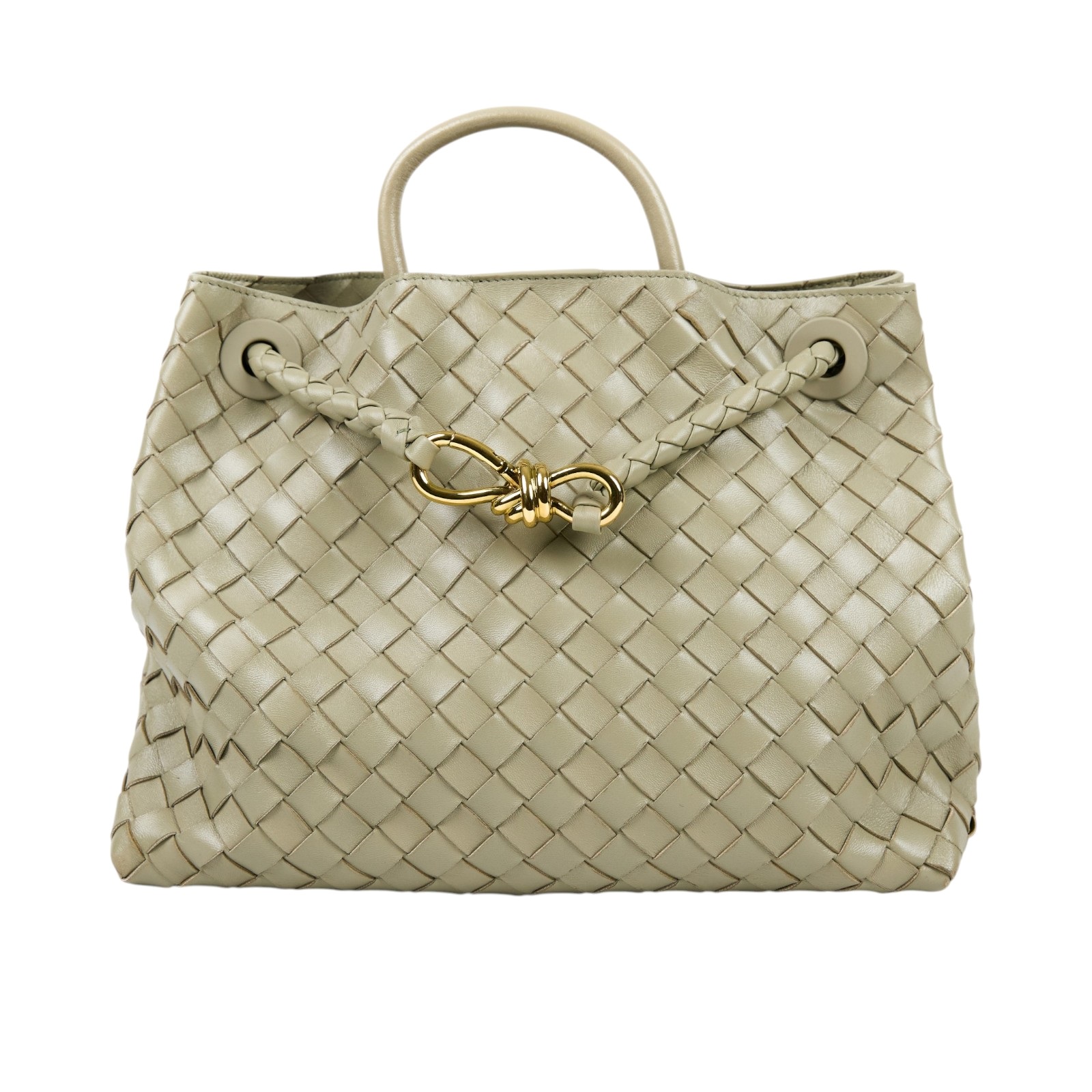寶緹嘉 BOTTEGA VENETA Medium Andiamo 中型 手提 肩背包 766016VCPP1 灰綠ANDIAMO MEDIUM 無附屬品