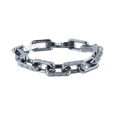 路易威登 LOUIS VUITTON Monogram Chain 手鍊 M00308 銀色Monogram Chain手鍊 原廠盒子/防塵袋/購買證明