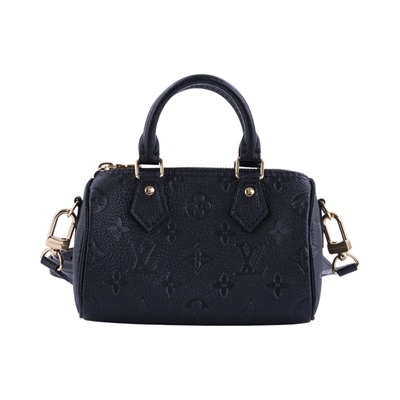 路易威登 LOUIS VUITTON Nano Speedy 壓花牛皮 迷你 鍊帶 波士頓包 M82450 晶片款  原廠盒子/防塵袋/背帶/購買證明