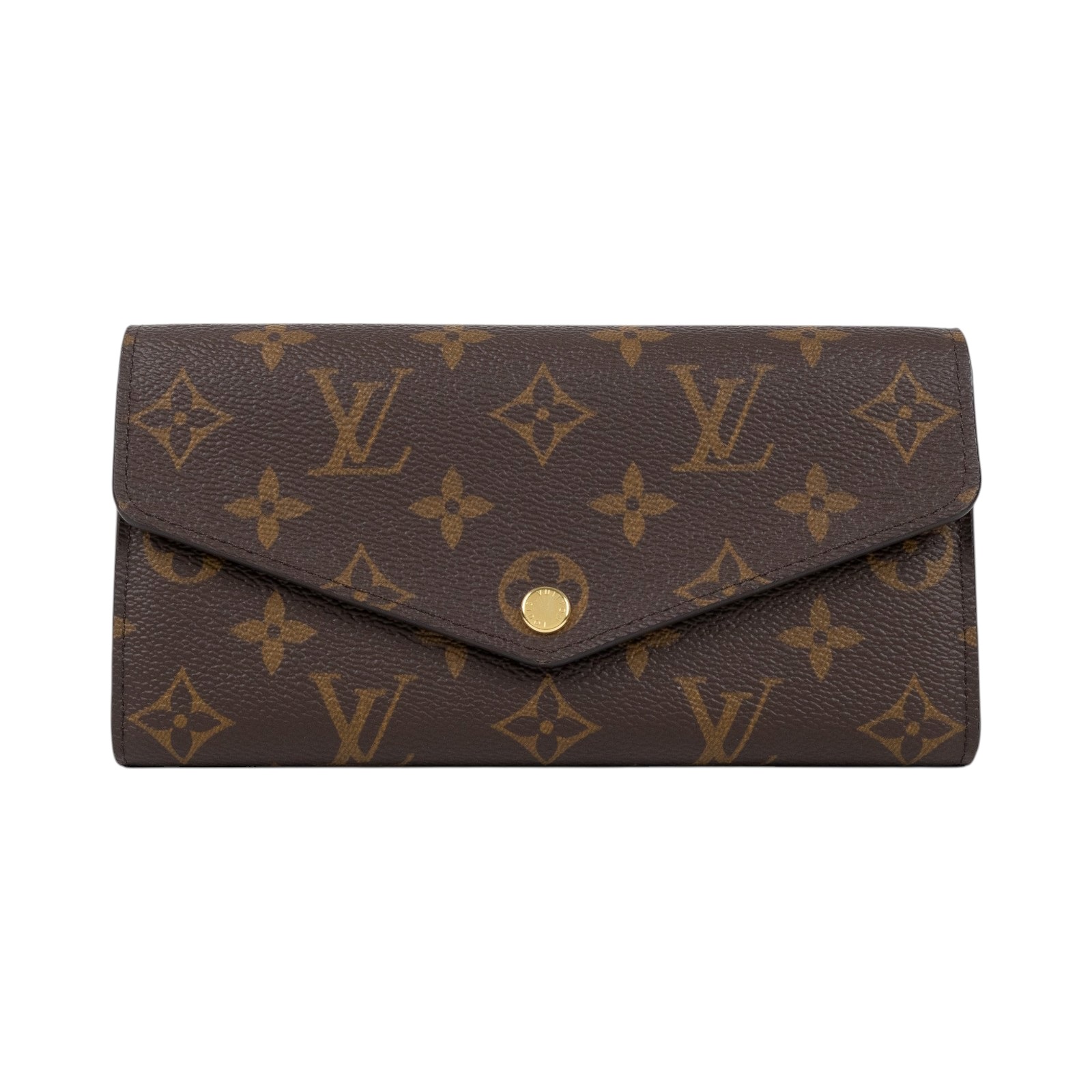 路易威登 LOUIS VUITTON Sarah 錢包 口蓋長夾 棕色 M60531 晶片款 原花SARAH掀蓋長夾 原廠盒子/防塵袋