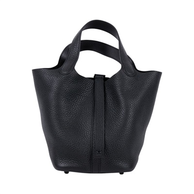 愛馬仕 Hermes Picotin Lock 18 菜籃子包 黑色 H079194CA89 /Z AC 008 A7  原廠盒子/防塵袋/鎖組/購買證明