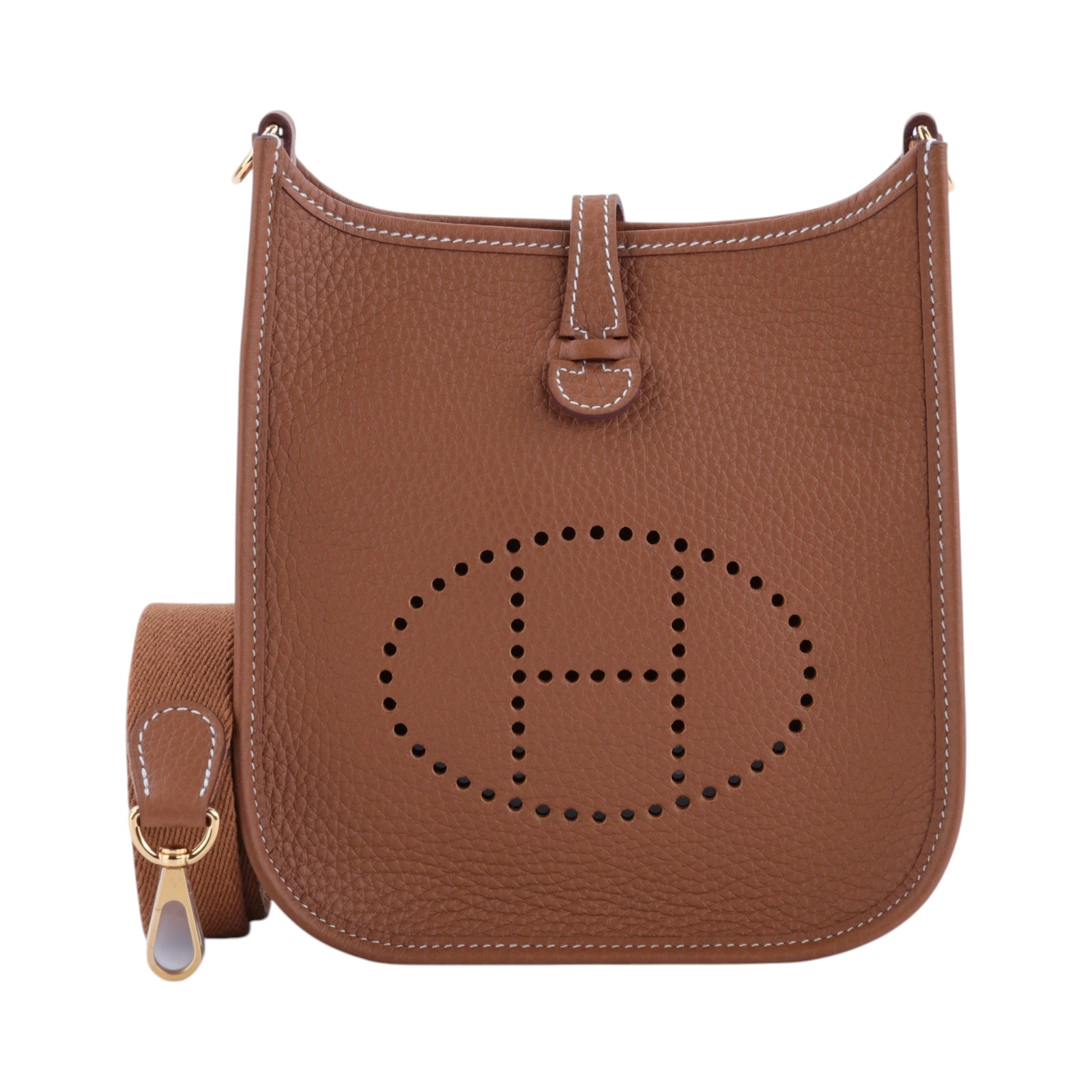 愛馬仕 Hermes Evelyne Bag Mini 伊芙琳包 Evelyne 16 EV16 GMN002 KDI  原廠盒子/防塵袋/背帶