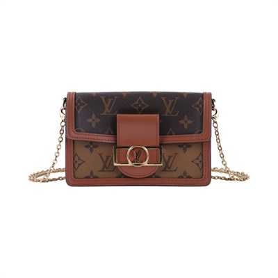 路易威登 LOUIS VUITTON Dauphine 鏈帶錢包 M68746 晶片款 原花DAUPHINE WOC 防塵袋/背帶