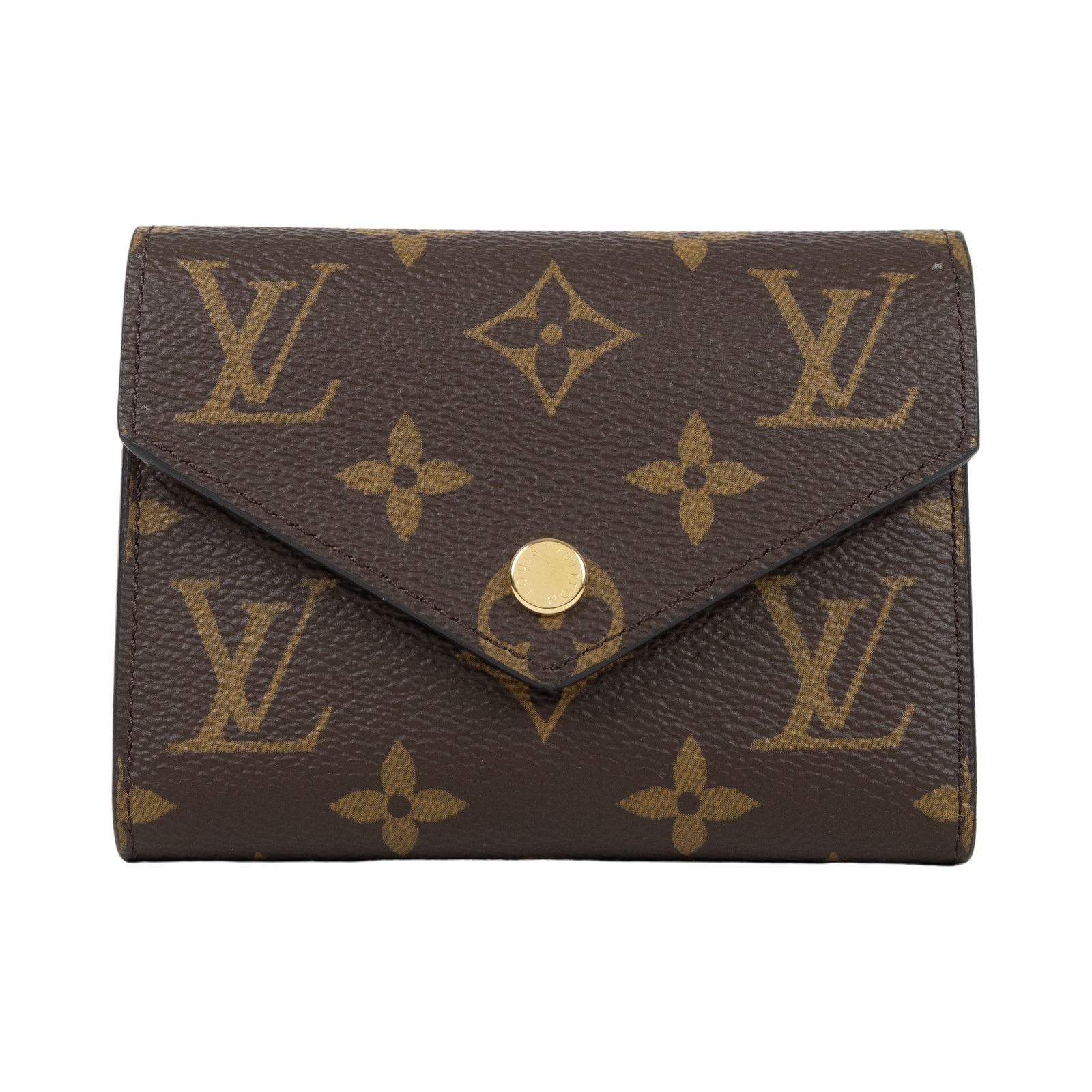 路易威登 LOUIS VUITTON Victorine 錢包 塗層帆布 芭蕾粉色 M62360 晶片款 原花粉VICTORINE三折短夾 防塵袋/原廠盒子