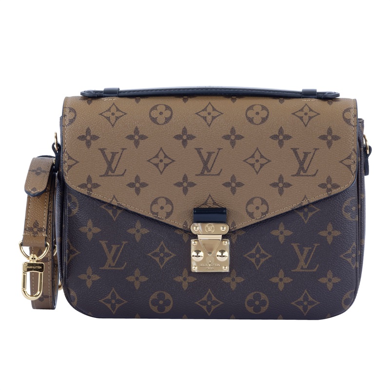 路易威登 LOUIS VUITTON Pochette Métis 拚色設計 釦式 手提 斜背包 M44876 晶片款  防塵袋/背帶