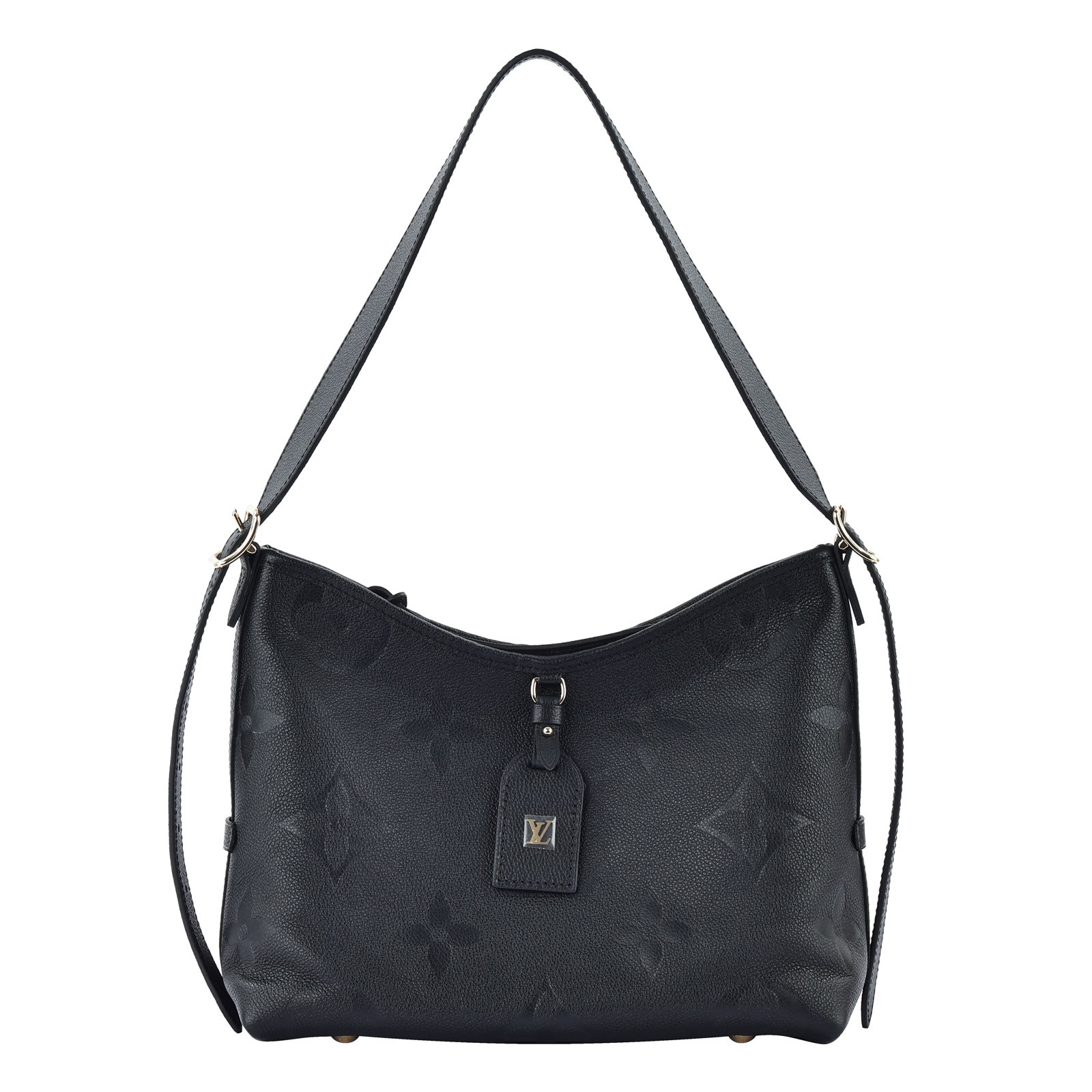 路易威登 LOUIS VUITTON CarryAll PM  黑色 牛皮 肩背包 M46288 晶片款  原廠盒子/防塵袋/購買證明/背帶/內袋