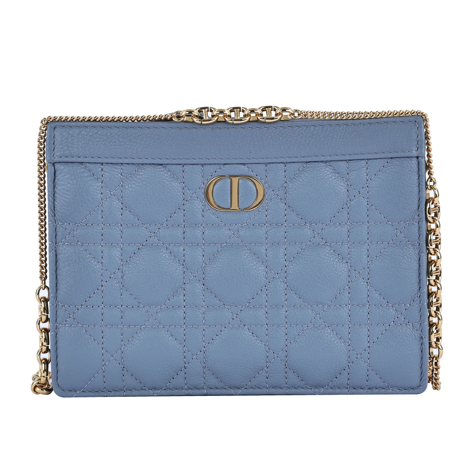 迪奧 CHRISTIAN DIOR Caro Pouch With Chain 拉鍊 鏈帶包 S5106UWHC  防塵袋/背帶