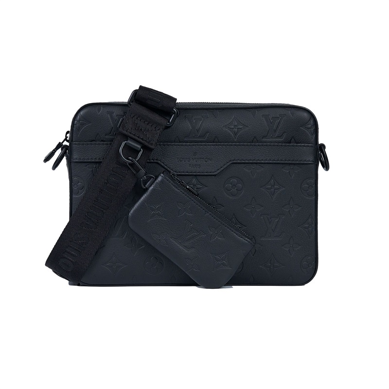 路易威登 LOUIS VUITTON Trio 肩背 郵差包 M46602 晶片款 黑原花Trio 郵差包 原廠盒子/防塵袋/背帶/內袋X2/購買證明