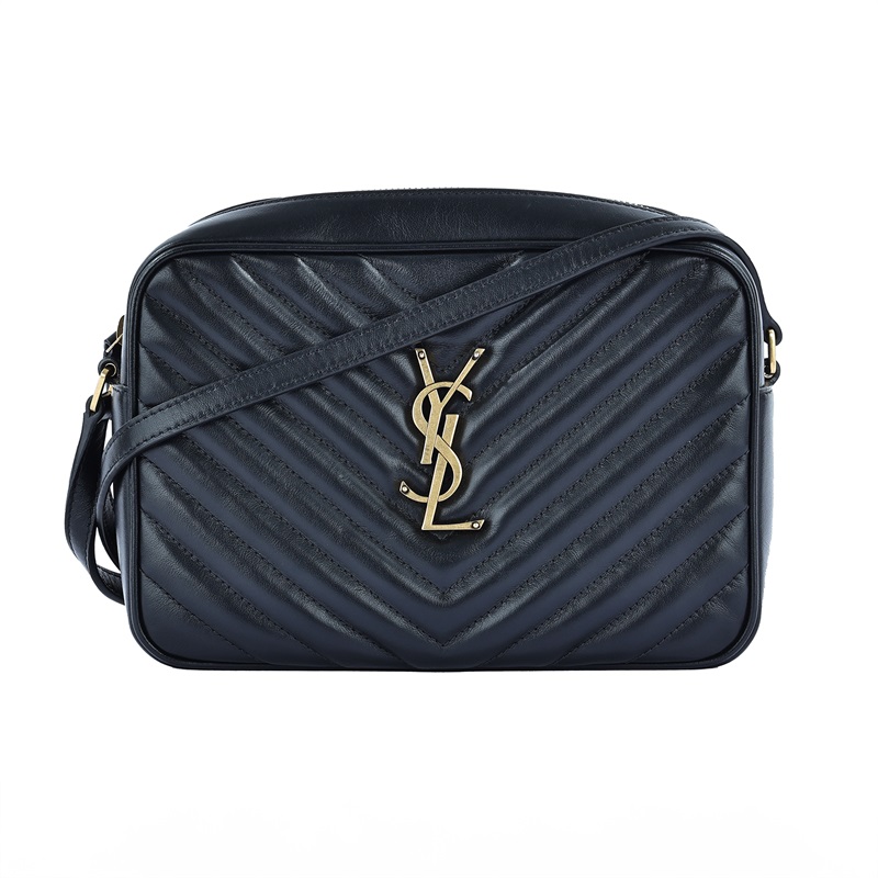 聖羅蘭 YSL SAINT LAURENT Lou 中型 山形紋 相機包 6125440EN04 黑金山形紋相機包 無附屬品