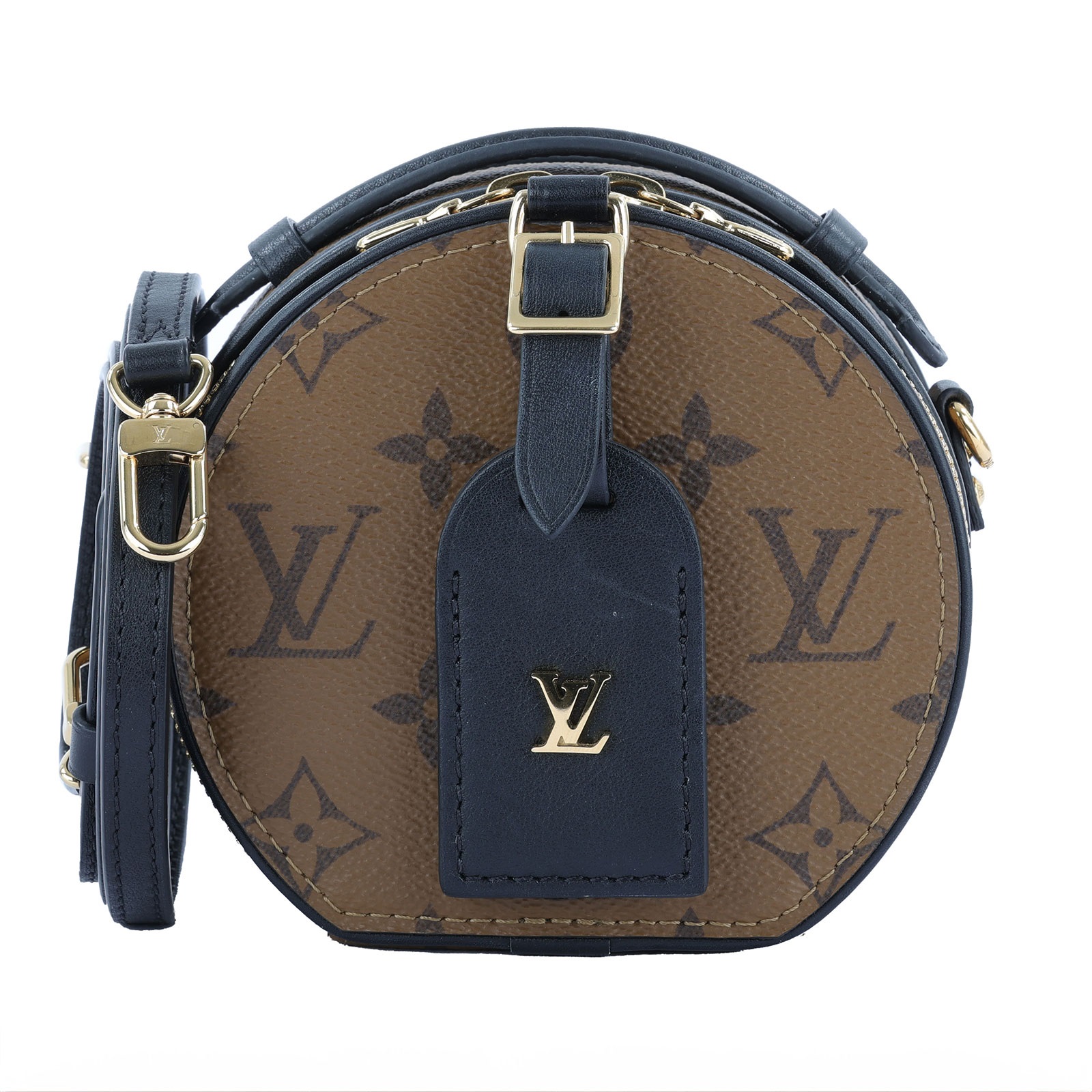 路易威登 LOUIS VUITTON Mini Boîte Chapeau 圓餅盒 M83614 晶片款 原花Mini Boite Chapeau 背帶