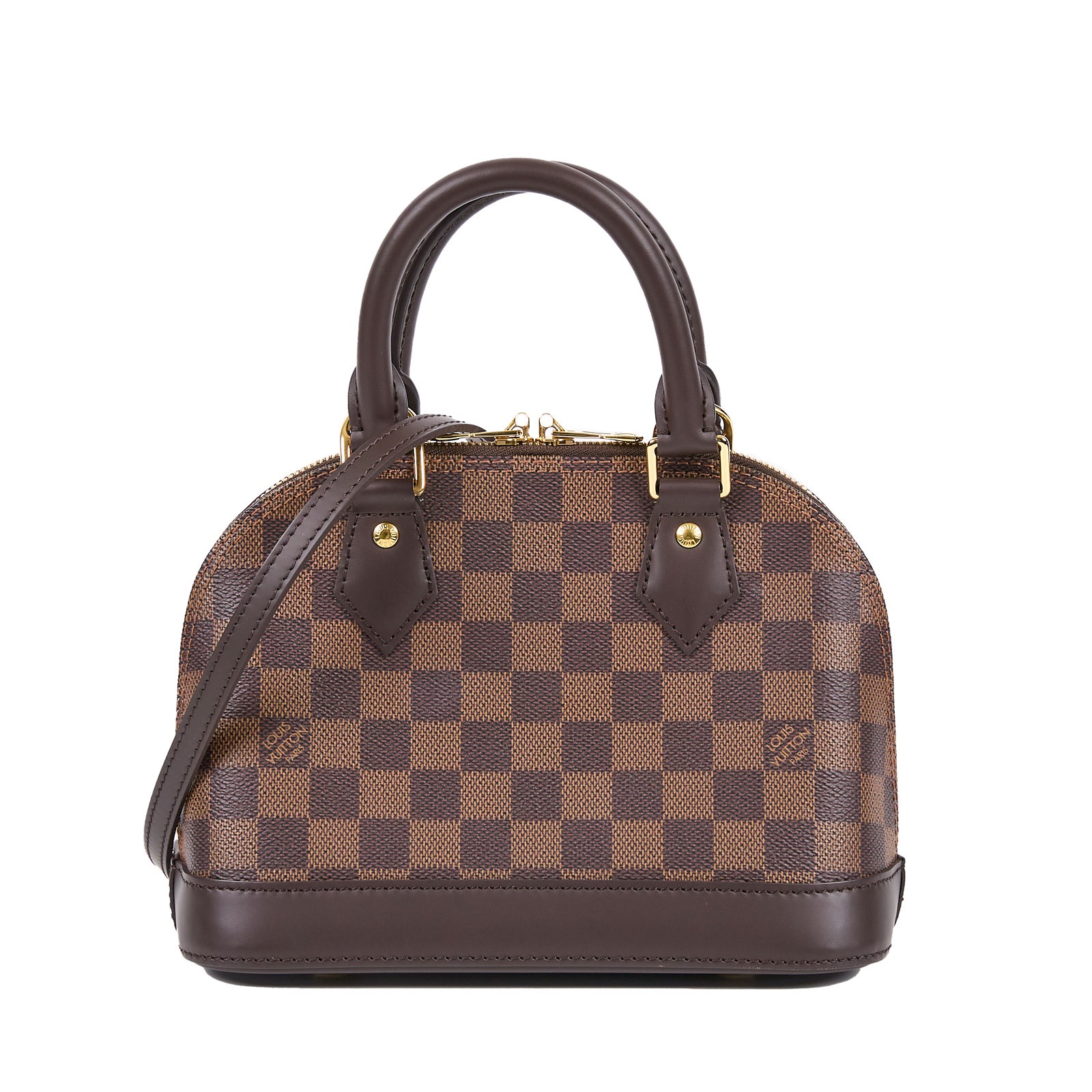 路易威登 LOUIS VUITTON Alma BB 貝殼包 棋盤格 Ebene帆布 N41221 晶片款 棋盤ALMA BB 背帶