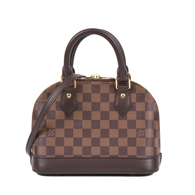 路易威登 LOUIS VUITTON Alma BB 貝殼包 棋盤格 Ebene帆布 N41221 晶片款 棋盤ALMA BB 背帶