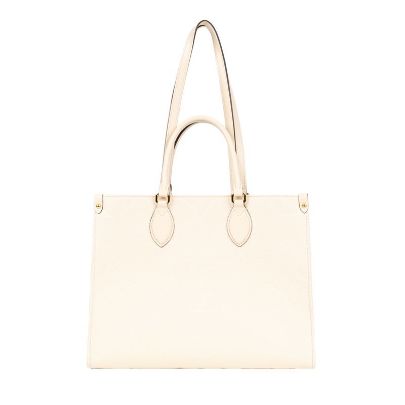 路易威登 LOUIS VUITTON OnTheGo MM 米色 壓花 手提 肩背包 M45607 晶片款 奶油色原花壓紋ON THE GO MM 無附屬品
