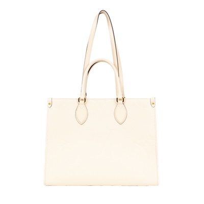 路易威登 LOUIS VUITTON OnTheGo MM 米色 壓花 手提 肩背包 M45607 晶片款 奶油色原花壓紋ON THE GO MM 無附屬品