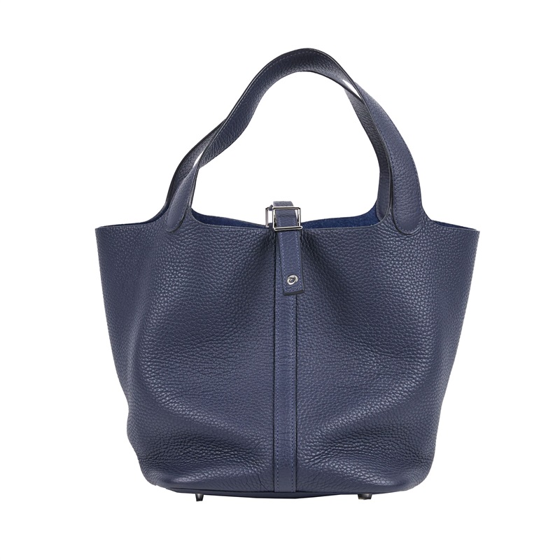 愛馬仕 Hermès Picotin Lock 22 菜籃子包 PT22 X PU 004 NI X刻 深藍銀PICOTIN 22 原廠盒子/防塵袋/鎖組