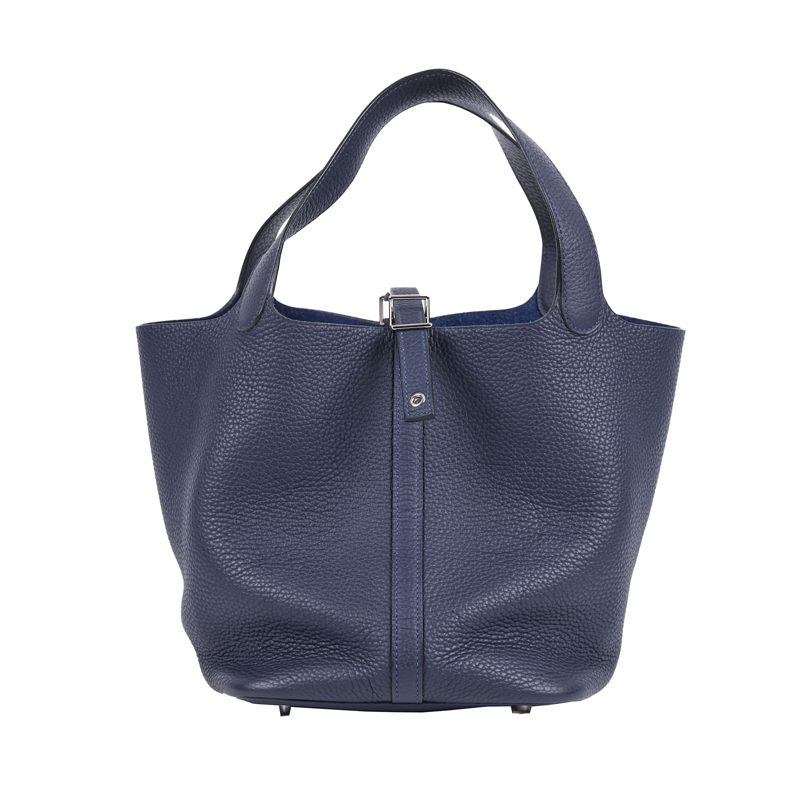 愛馬仕 Hermès Picotin Lock 22 菜籃子包 PT22 X PU 004 NI X刻 深藍銀PICOTIN 22 原廠盒子/防塵袋/鎖組