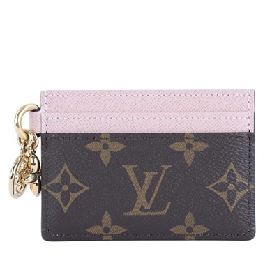 路易威登 LOUIS VUITTON LV Charms 名片夾 帆布 粉紅色 M82739 晶片款 粉 Charms 名片夾 原廠盒子/防塵袋