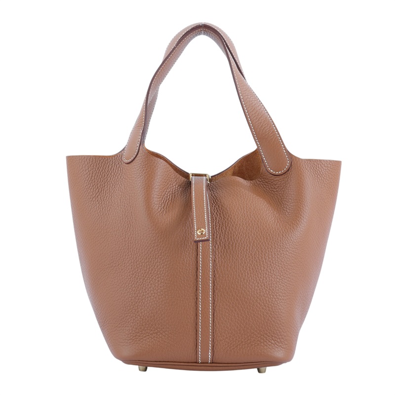 愛馬仕 Hermès Picotin Lock 22 菜籃子包 PT22 W MZ 002 HA W刻 金棕金PICOTIN22 原廠盒子/防塵袋2/鎖組