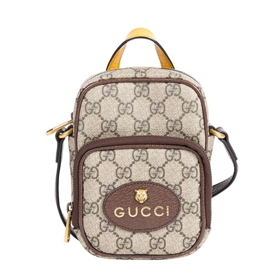 古馳 GUCCI Neo Vintage 迷你 GG 手提/斜背手機包 658556 原花GG紋虎頭肩背包 無附屬品