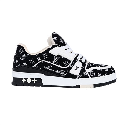 路易威登 LOUIS VUITTON LV Trainer 運動鞋 #05 1ABFT4 黑絨毛Trainer運動鞋#5 防塵袋
