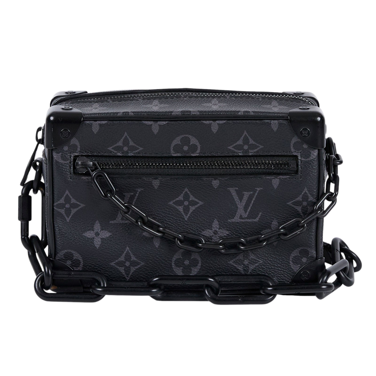 路易威登 LOUIS VUITTON Mini Soft Trunk 迷你 隨身包 黑色 M44735 晶片款 黑原花SOFT TRUNK 購買證明