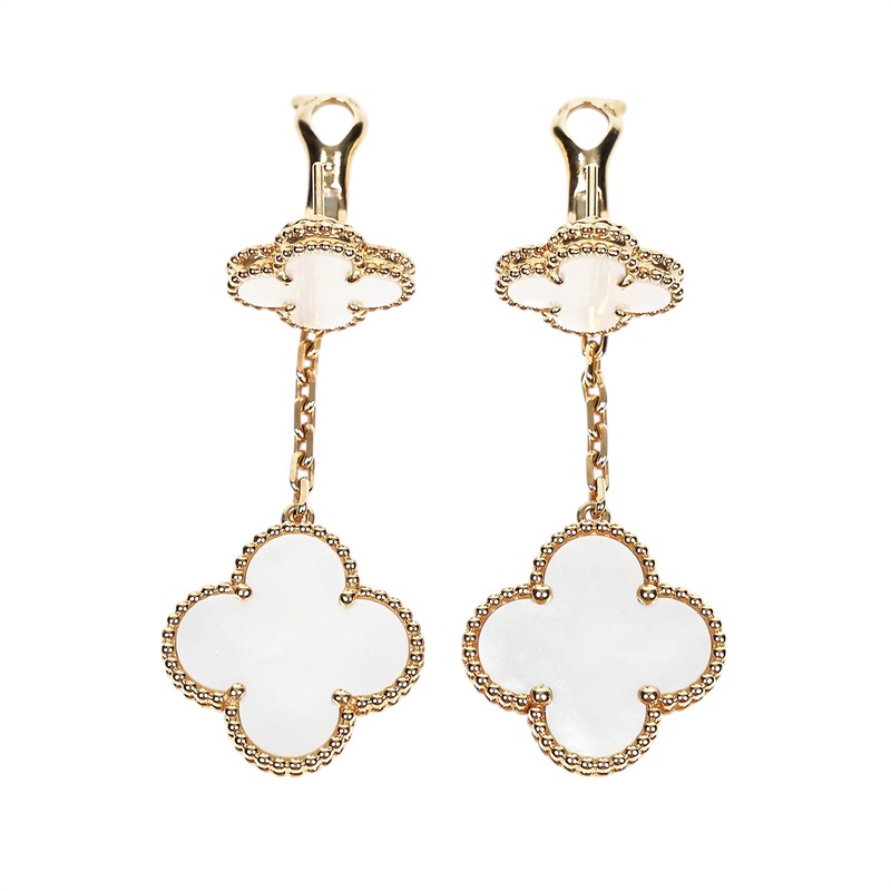 梵克雅寶 Van Cleef & Arpels Magic Alhambra耳環，2枚墜飾 VCARD78800  原廠盒子/保證卡/購買證明