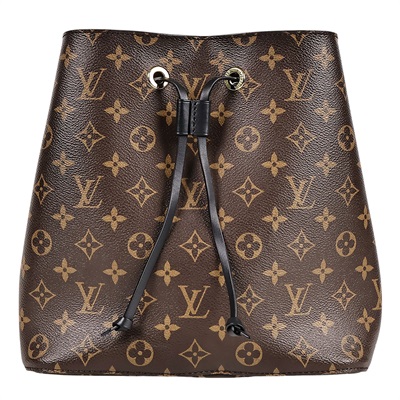 路易威登 LOUIS VUITTON NéoNoé MM 原花 束口水桶包 M44020 黑原花NEONOE水桶包 背帶/購買證明