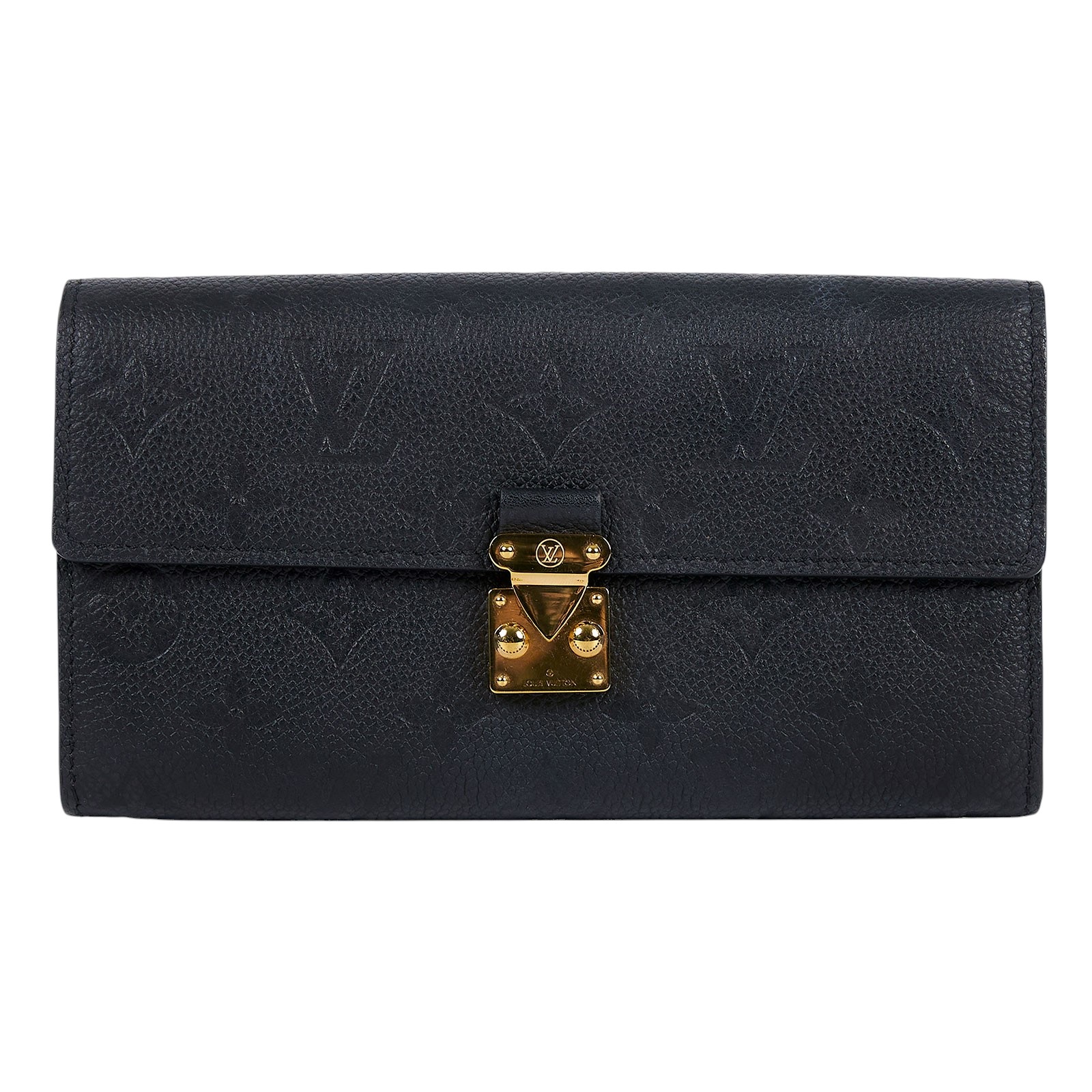 路易威登 LOUIS VUITTON Sarah 錢包 M82638 晶片款 黑壓紋Sarah長夾 原廠盒子/防塵袋