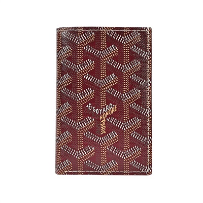 高雅德 GOYARD Saint-Pierre Card Wallet 卡夾 STPIE2PMLTY 酒紅對開卡夾 原廠盒子