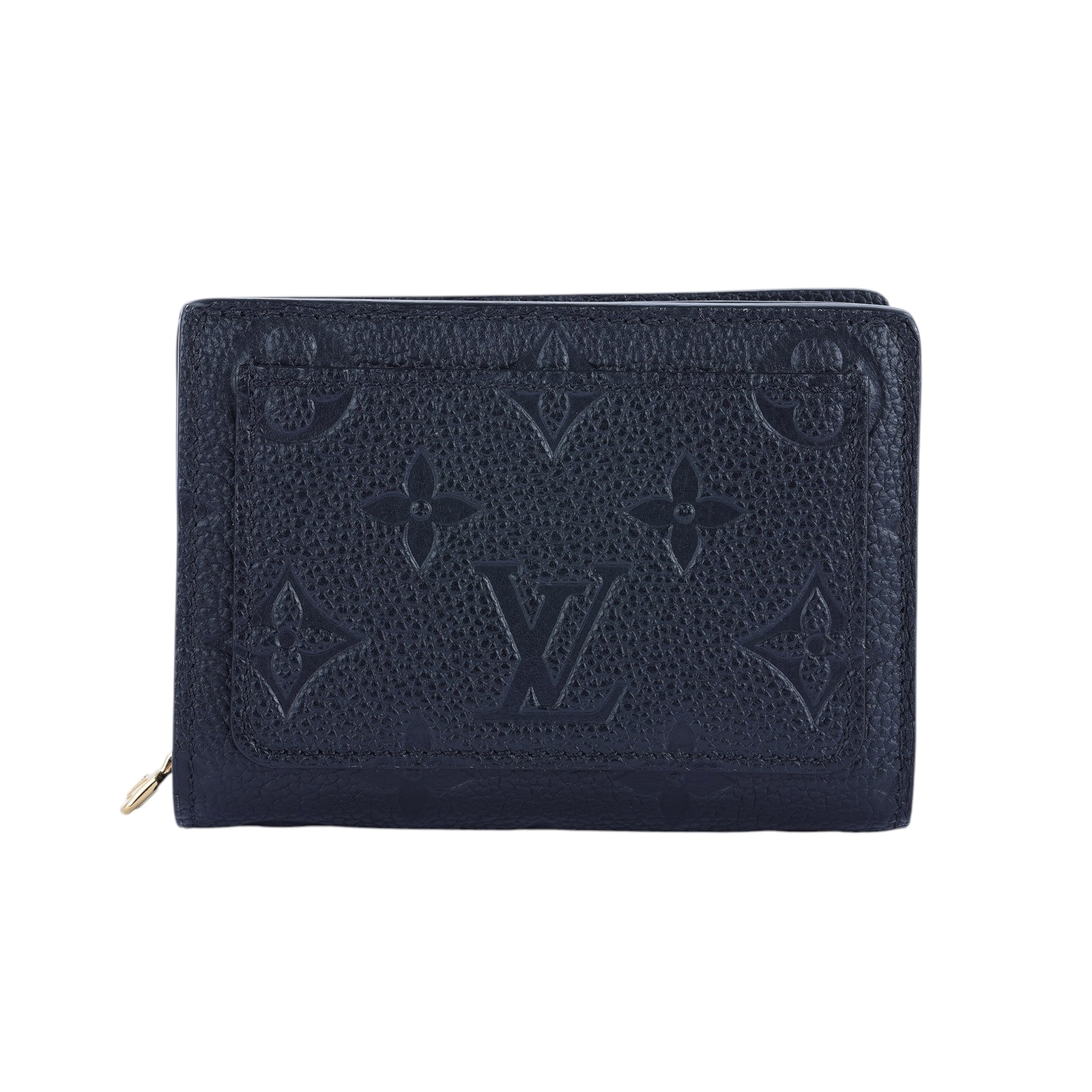 路易威登 LOUIS VUITTON Cléa 柔軟粒面壓花牛皮 錢包 短夾 黑色 M80151 晶片款 黑原花壓紋CLEA二折短夾 原廠盒子/防塵袋