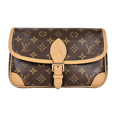 路易威登 LOUIS VUITTON Diane 腋下包法棍 單肩背包 經典帆布 M45985 晶片款 原花DIANE法棍包 原廠盒子/防塵袋/背帶2