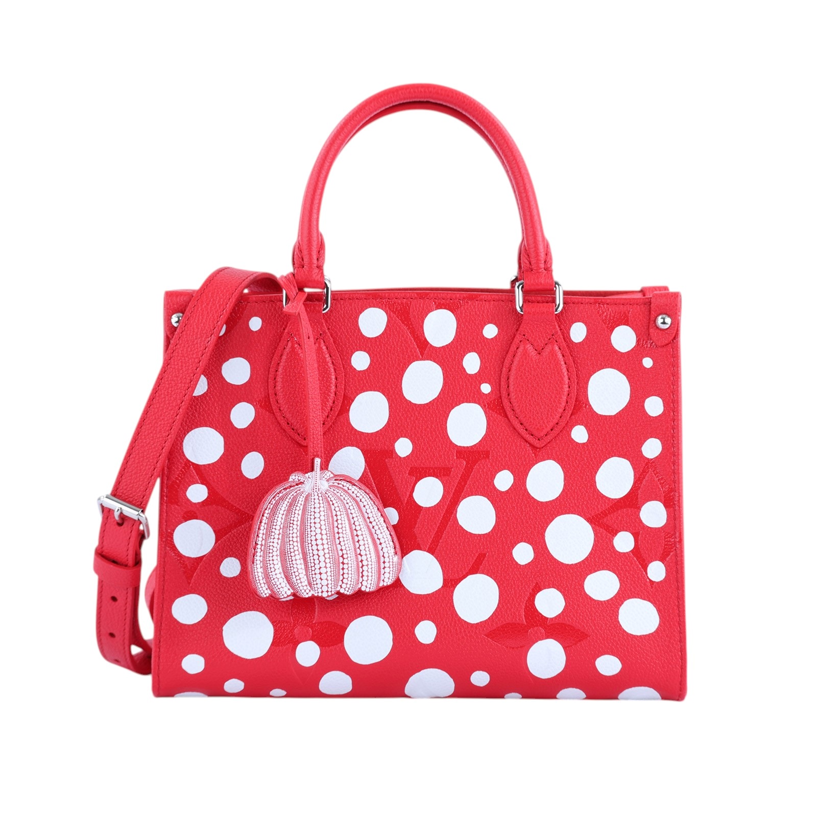 路易威登 LOUIS VUITTON 聯名YK 草間彌生 OnTheGo PM 肩背 托特包 M46412 晶片款  防塵袋/背帶/吊牌