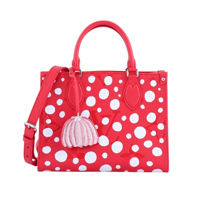 路易威登 LOUIS VUITTON 聯名YK 草間彌生 OnTheGo PM 肩背 托特包 M46412 晶片款  防塵袋/背帶/吊牌