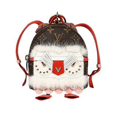 路易威登 LOUIS VUITTON 貓頭鷹吊飾 M63092 原花小書包貓頭鷹吊飾 原廠盒子/防塵袋/晶片消磁