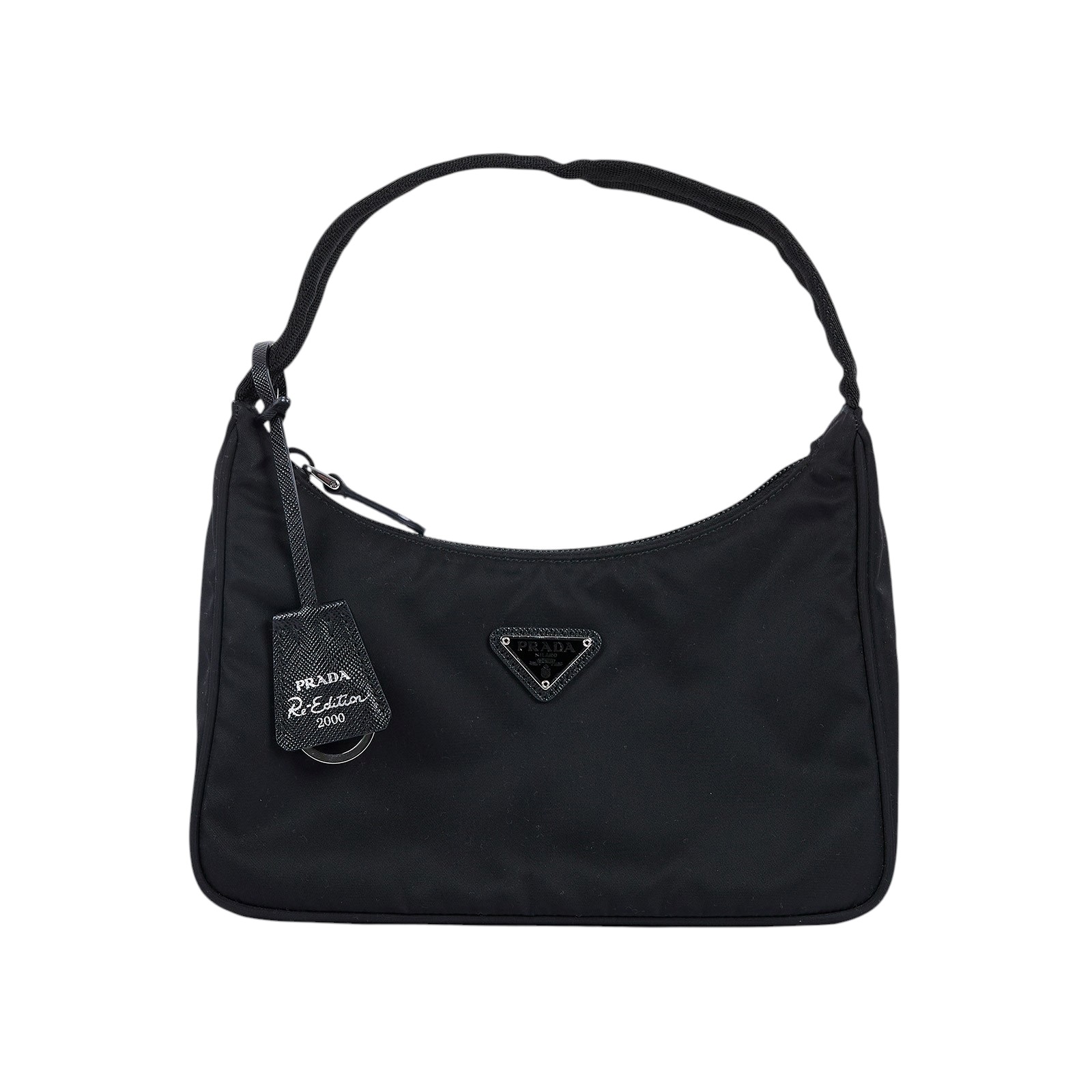普拉達 PRADA Re-Edition 迷你 Hobo 包 1NE515_RDH0 黑尼龍HOBO腋下包 防塵袋/保證卡/吊牌