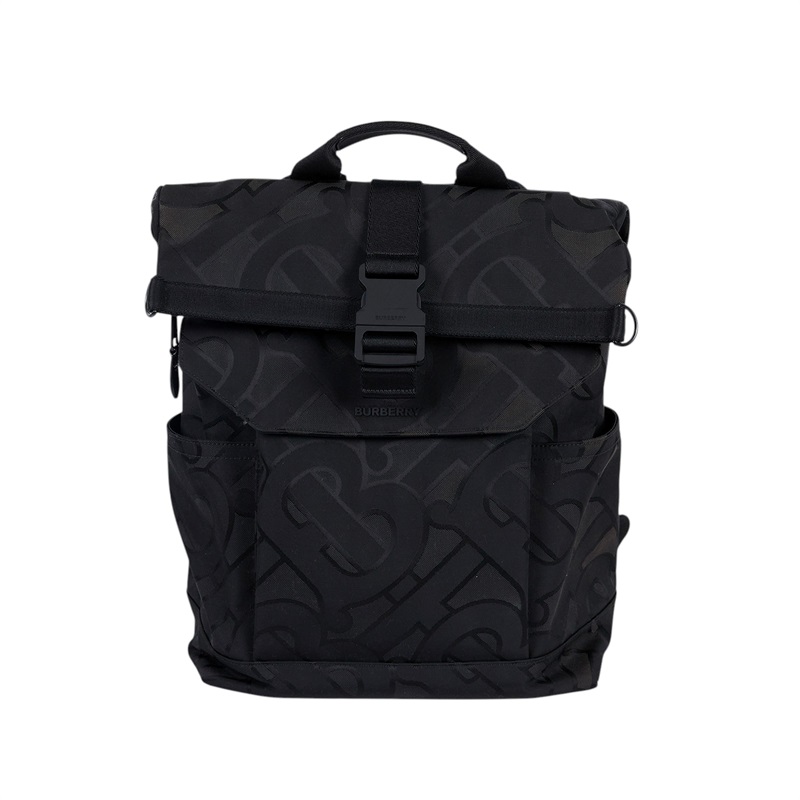 博柏利 BURBERRY The ML Rucksack 後背包 8053269 黑帆布後背包 原廠盒子/防塵袋