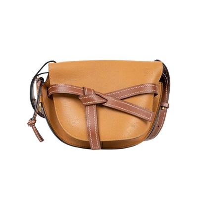 羅意威 LOEWE Small Gate bag 小型 小牛皮 肩背包 321.12.T20 焦糖GATE 小號 原廠盒子/防塵袋