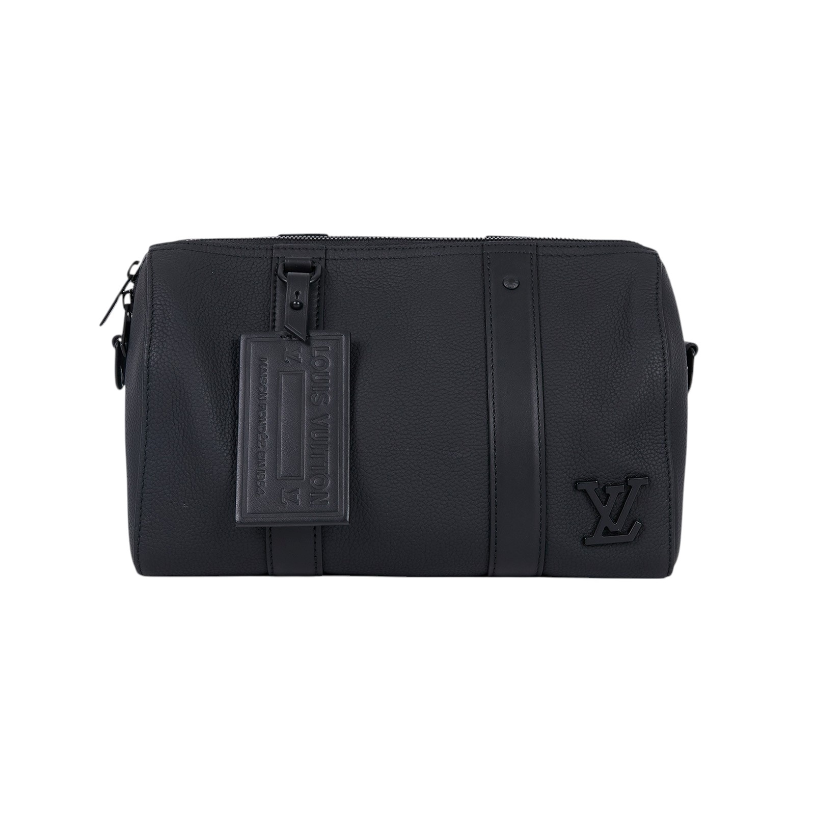 路易威登 LOUIS VUITTON City Keepall 肩背 波士頓包 黑色 M59255 晶片款  原廠盒子/防塵袋/背帶/吊牌