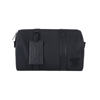 路易威登 LOUIS VUITTON City Keepall 肩背 波士頓包 黑色 M59255 晶片款  原廠盒子/防塵袋/背帶/吊牌