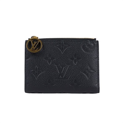 路易威登 LOUIS VUITTON Lisa 錢包 零錢夾 黑色 M83365 晶片款 黑金Lisa對折短夾 原廠盒子/防塵袋