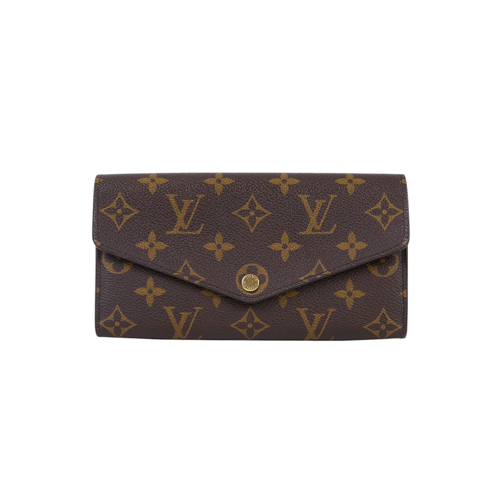 路易威登 LOUIS VUITTON Sarah 錢包 口蓋長夾 紫紅色 M62234 晶片款 原花酒紅Sarah信封長夾 無附屬品
