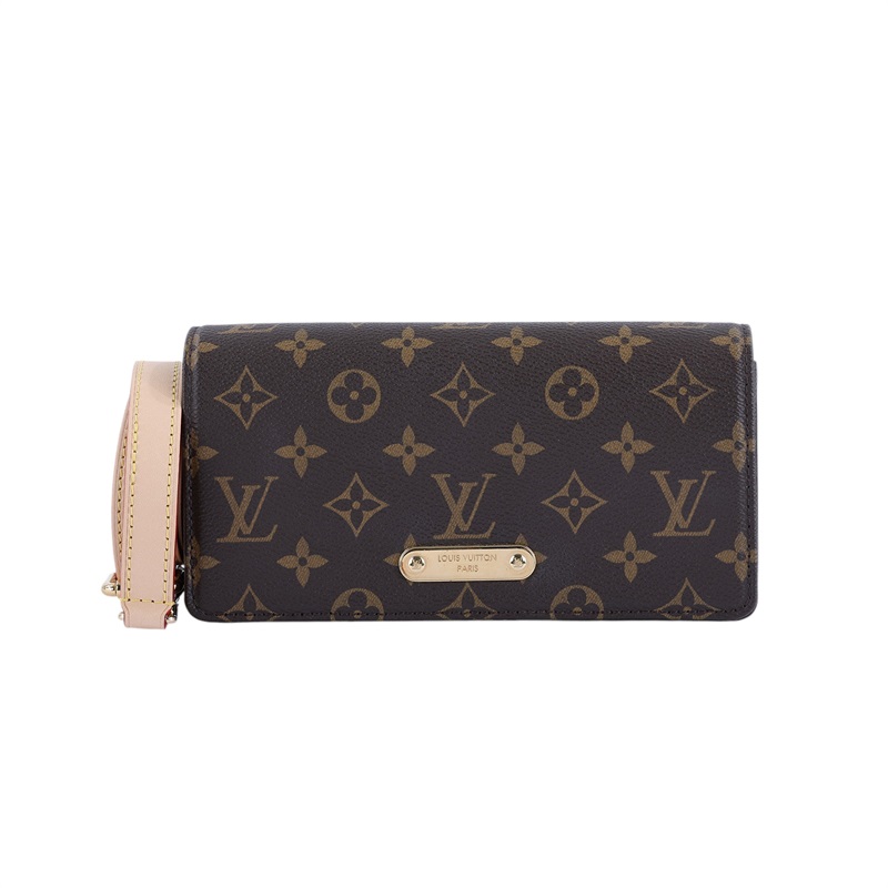 路易威登 LOUIS VUITTON Wallet On Chain Lily 三合一 斜挎包 經典原花 帆布 錢包 M82509 晶片款  原廠盒子/防塵袋/背帶X3