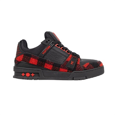 路易威登 LOUIS VUITTON LV Trainer 運動鞋 1AD7MT 黑紅格紋TRAINER#5 1/2 防塵袋
