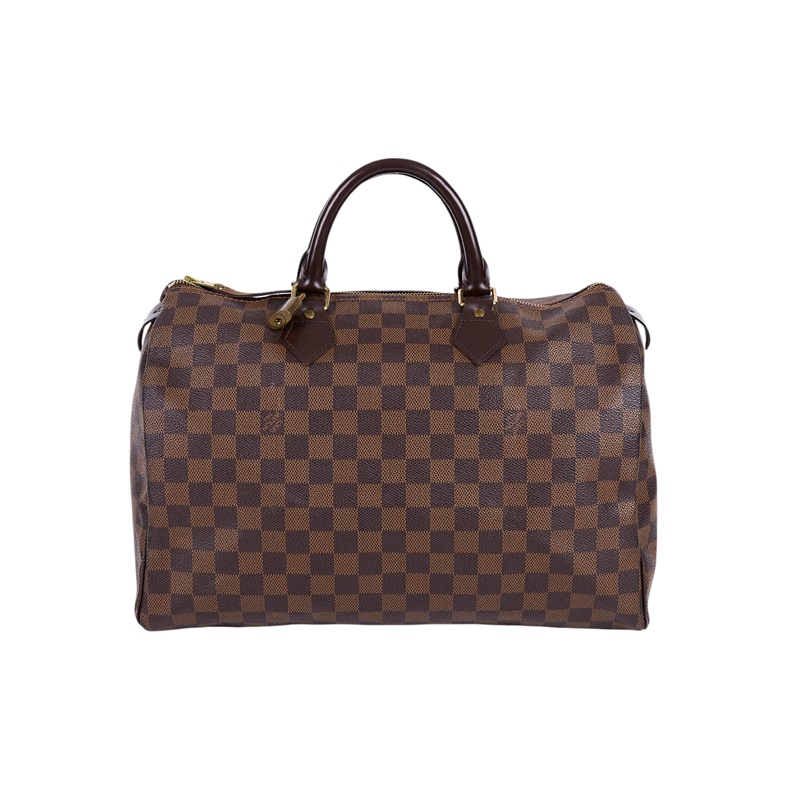 路易威登 LOUIS VUITTON Speedy 35 棕棋盤 手提波士頓包 N41523 棋盤SPEEDY35 防塵袋/鎖頭
