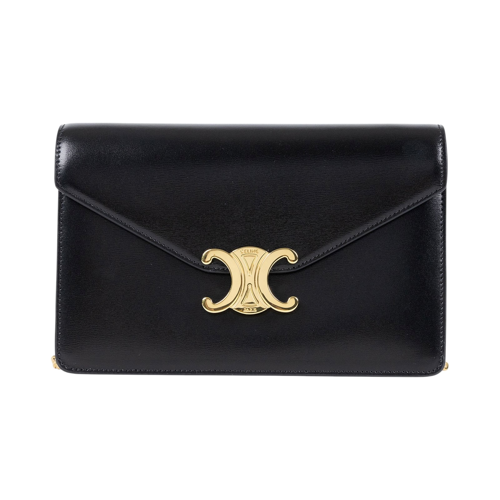 思琳 CELINE Margo 飾鍊錢包 10L033DPV 黑金MARGO WOC 原廠盒子/防塵袋/購買證明/背帶