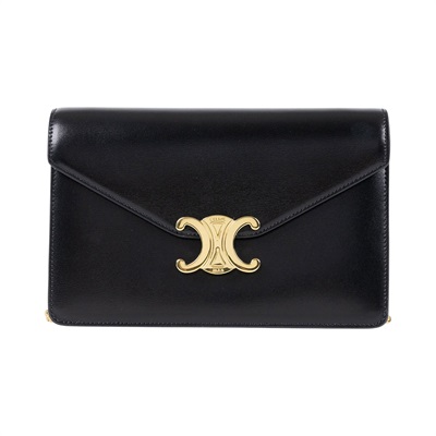 思琳 CELINE Margo 飾鍊錢包 10L033DPV 黑金MARGO WOC 原廠盒子/防塵袋/購買證明/背帶
