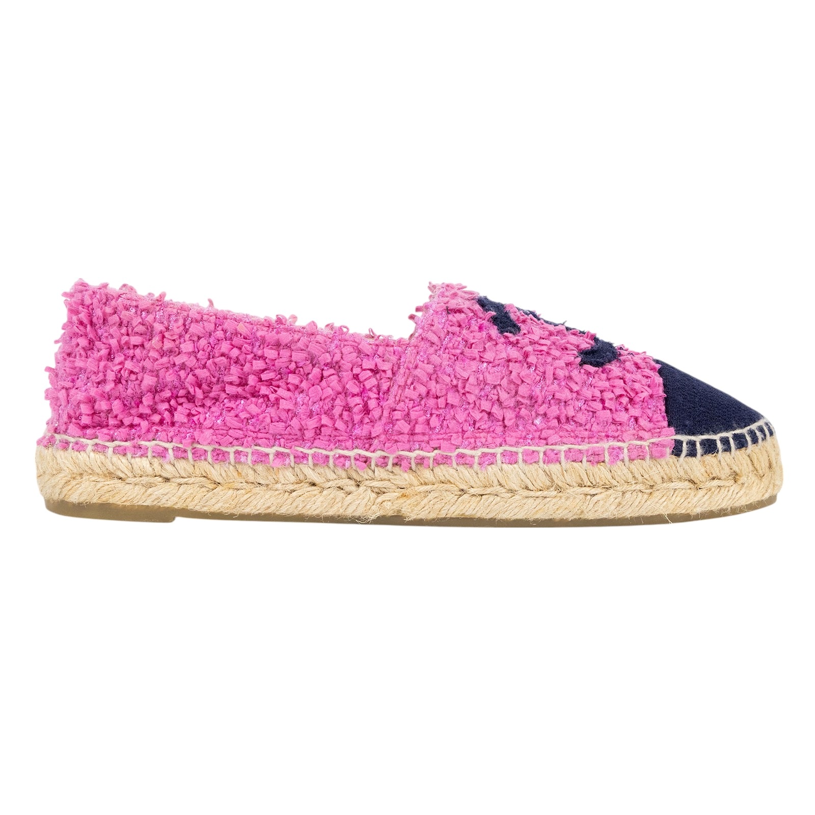 香奈兒 CHANEL Espadrilles 漁夫鞋 G29762_39 粉毛尼鉛筆鞋#39 原廠盒子/防塵袋